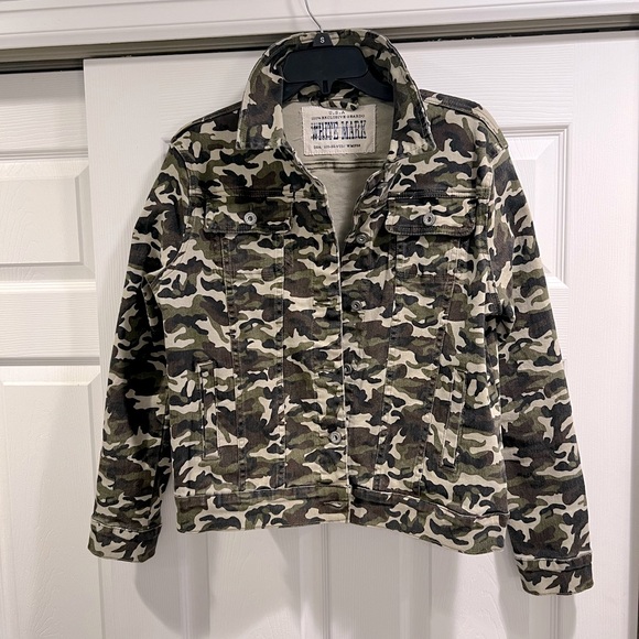 White Mark Camo Jean Jacket - Picture 1 of 6